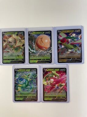 Pokemon V Card Set — Chesnaught, Hisuian Elecrode, Flygon, Serperior & Tsareena